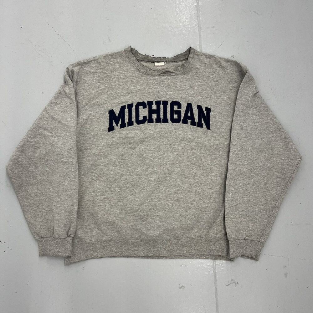 Vintage 90s University of Michigan Grey Champion Sweatshirt